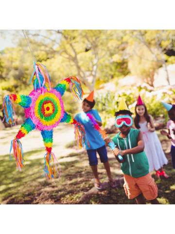 relaxdays 4tlg. Pinata Set "Stern" in Bunt