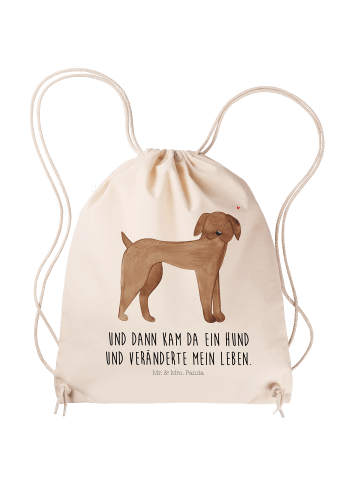 Mr. & Mrs. Panda Jutebeutel Hund Dogge mit Spruch in Creme