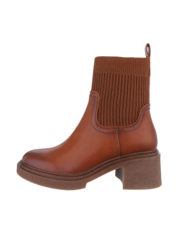 Ital-Design Stiefelette in Camel