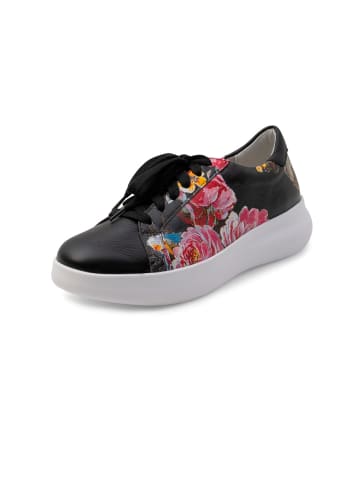 VITAFORM Hirschleder Sneaker in schwarz/floral