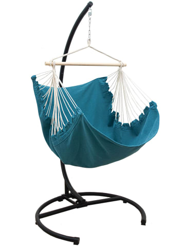 AMANKA XL Outdoor Hängesessel Key Largo mit  Gestell in blau