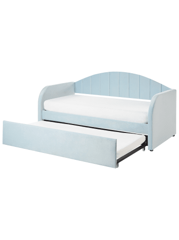 Beliani Tagesbett EYBURIE in Blau - (W) 99 x (H) 102 x (L) 218 cm