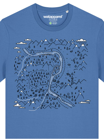 wat? Apparel T-Shirt Landschaft in Bright Blue