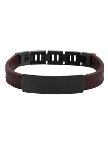 Adeliás Herren Armband aus Leder 22,5 cm in braun