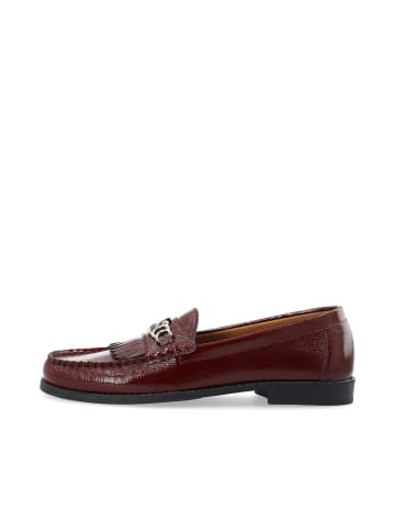 Bianco Lederhalbschuhe in Burgundy