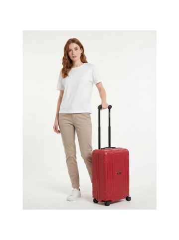 Redolz Essentials 15 4-Rollen Kabinentrolley 55 cm mit Dreipunkt-Verschluss classic red