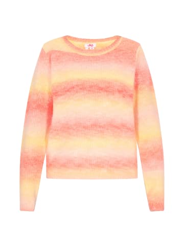 myMo Damen Sweater in Orange Mehrfarbig