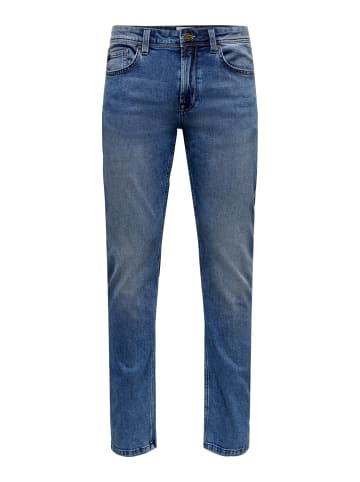 Only&Sons Regular Fit Jeans Straight Denim Stretch Pants ONSWEFT in Blau