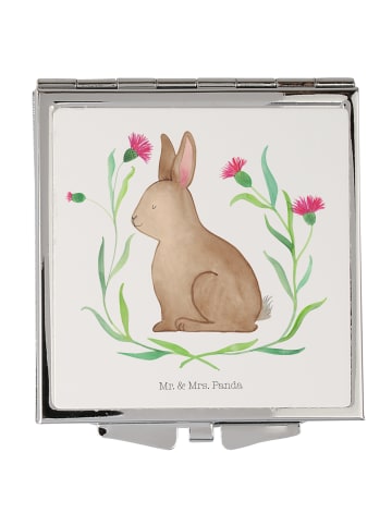 Mr. & Mrs. Panda Schminkspiegel Hase Sitzen ohne Spruch in Weiß