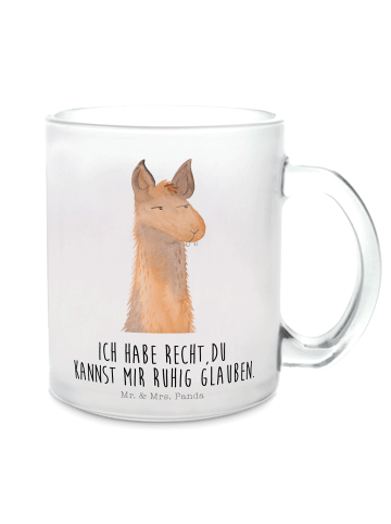 Mr. & Mrs. Panda Tasse Lamakopf Genervt mit Spruch in Transparent