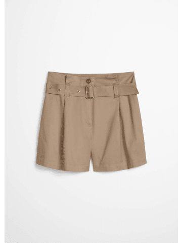 Marc O'Polo Paperbag-Shorts wide in Earthy Taupe