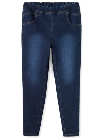 sheego Schlupfjeans in dark blue denim