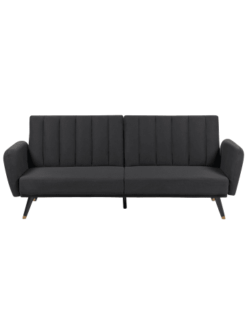 Beliani Schlafsofa VIMMERBY in Schwarz - (W) 212 x (H) 90 x (L) 80 cm