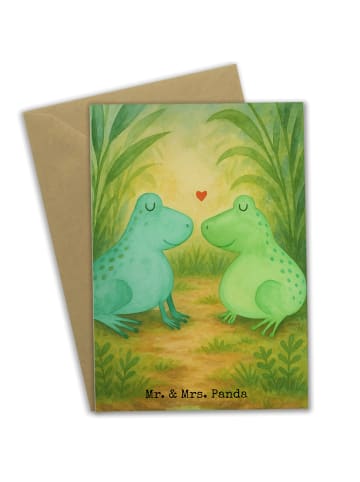 Mr. & Mrs. Panda Beileidskarte Frosch Liebe Design ohne Spruch in Weiß