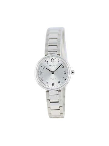 Regent Armbanduhr-Analog silber klein (ca. 26mm) Regent Metallarmband