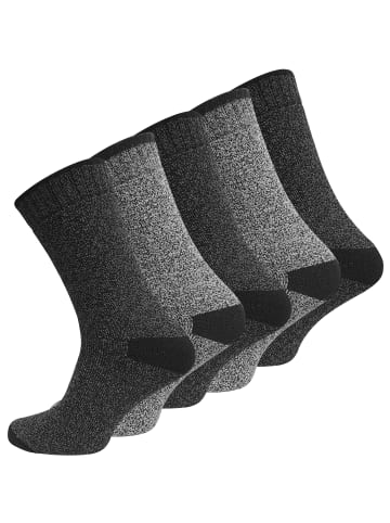 Cotton Prime® Boot Socks - Outdoor Socken 10 Paar in Schwarz/Grau