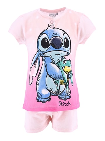 Disney Schlafanzug kurz Stitch im Geschenkkarton in Rosa