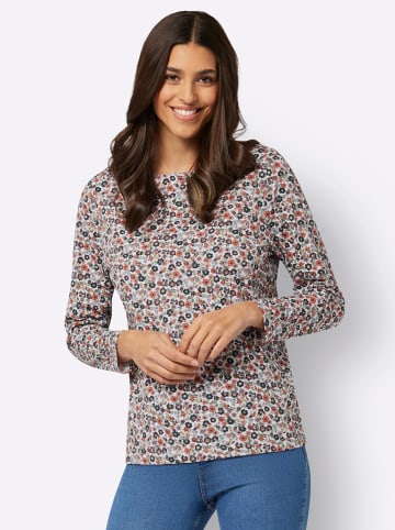 Sieh an! Langarmshirt in ecru-rosenholz-bedruckt