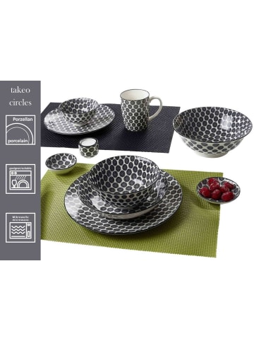 Ritzenhoff & Breker 8er Set Tafelservice Takeo Circles in schwarz-weiß
