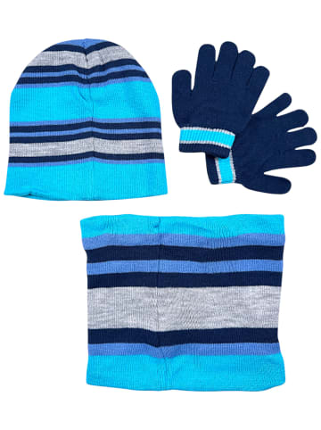 Lilo & Stitch 3-tlg. Winter Mütze Set: Disney Stitch in Dunkelblau