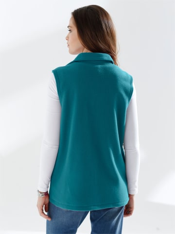 Sieh an! Fleece-Weste in petrol