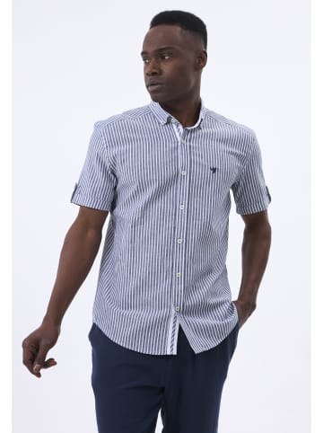 Felix Hardy Hemd Kurzarm Gestreift in navy