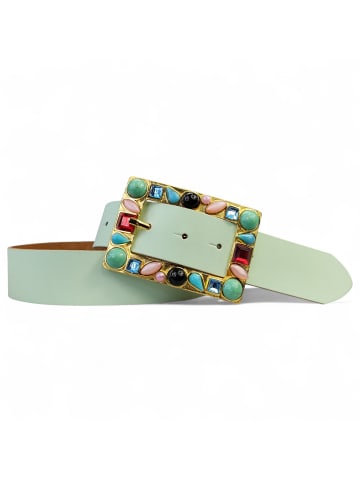 FRONHOFER Damen Ledergürtel Gold in Pistazie