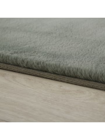 KADIMA DESIGN Teppich Kurzflor Waschbar Einfarbig NECKAR Strapazierfähig OEKO-TEX in Grün