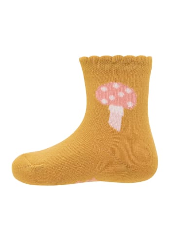 ewers 2er-Set Socken 2er Pack GOTS Blümchen/Pilz in tinte