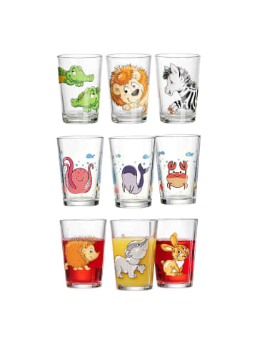 Ritzenhoff & Breker 9er Set Kindergläser Tiere 205 ml bunt in bunt