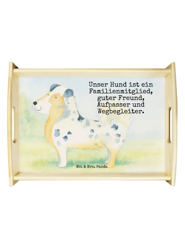 Mr. & Mrs. Panda tablett holz Hund Australien Shepherd Design mi... in Weiß
