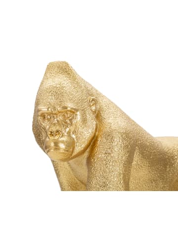 Mauro Ferretti Gorilla-Statue aus goldenem Kunstharz, 29,7 x 11,5 x 21,8 cm