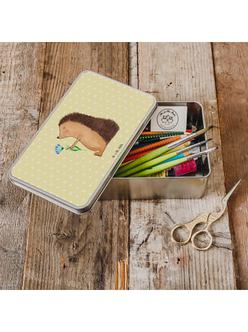 Mr. & Mrs. Panda Dose Igel Blumen ohne Spruch in Gelb Pastell