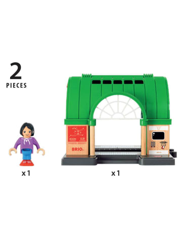 Brio Aktionsspiel BRIO World - Großer Hauptbahnhof mit Ticketautomat Ab 3 Jahre in bunt