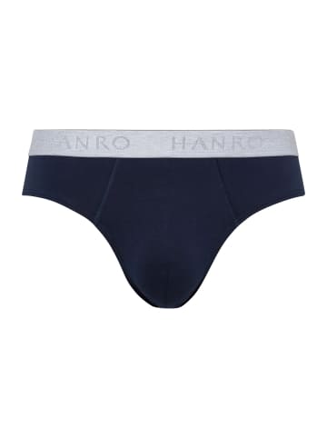 Hanro 2er-Pack Slips Cotton Essentials in light melange/deep navy