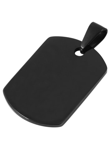 Adeliás Unisex Anhänger – Gravuranhänger aus Edelstahl in schwarz