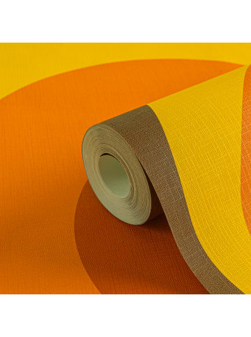 A.S. Création Tapete Retro Circles in Braun-Orange