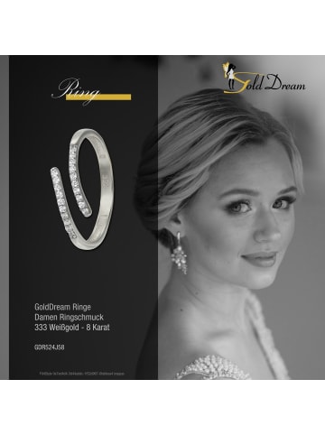 GoldDream 333 Weißgold - 8 Karat Damen Ringe Line Fingerring  58 (18,5)