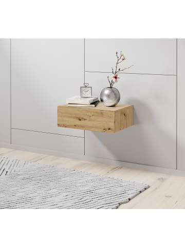 home24 Hänge-Nachtkommode Kuunga in Eiche Artisan Dekor