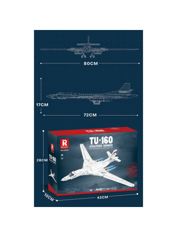 Reobrix 33036 Strategischer Bomber Klemmbaustein 1598 Teile