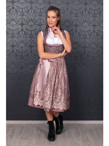 Edelnice Midi Dirndl 2-teilig Madeleine Stehkragen in rose