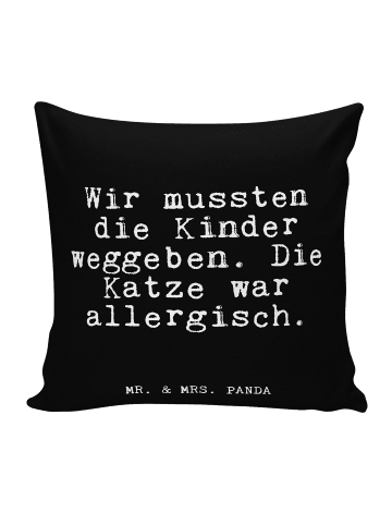 Mr. & Mrs. Panda Kopfkissen Wir mussten die Kinder... mit Spruch in Schwarz
