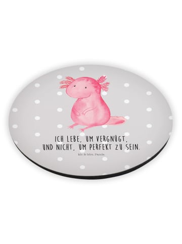 Mr. & Mrs. Panda magnet Axolotl Niedlich mit Spruch in Grau Pastell