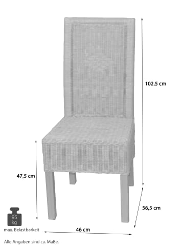 möbel-direkt Rattanstuhl (2 Stück) Dieter in beige