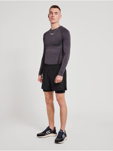 Hummel T-Shirt Raglanärmel Hmlte Mike Herren in BLACK/ASPHALT MELANGE