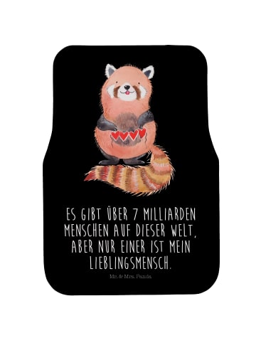 Mr. & Mrs. Panda Auto-Fußmatte Roter Panda mit Spruch in Schwarz