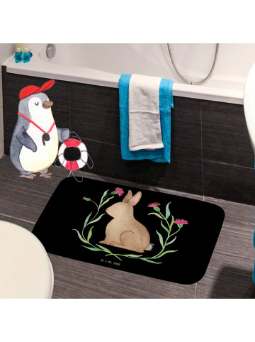 Mr. & Mrs. Panda Duschvorleger Hase Sitzen ohne Spruch in Schwarz