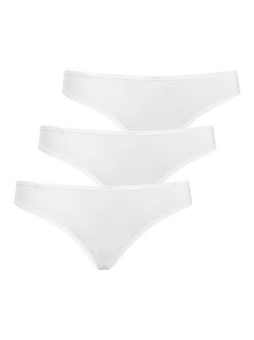 Teyli 3er pack: Klassische Damen-Strings Brazistri in weiß