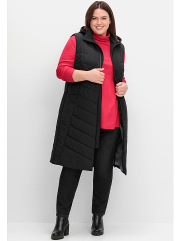 sheego Longweste in schwarz