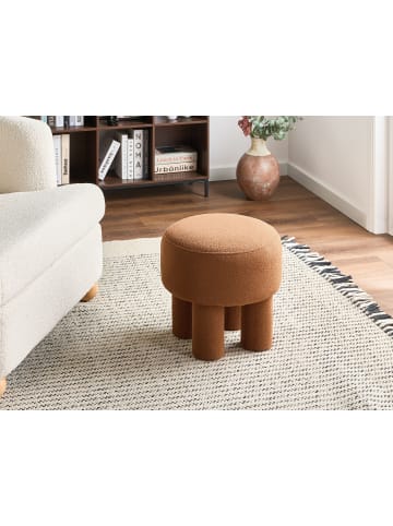 Beliani Hocker CANBY in Orange - (W) 43 x (H) 38 x (L) 43 cm